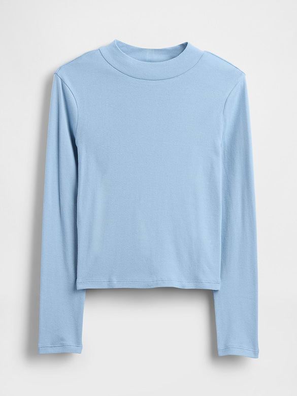 Kids Rib Mockneck T-Shirt