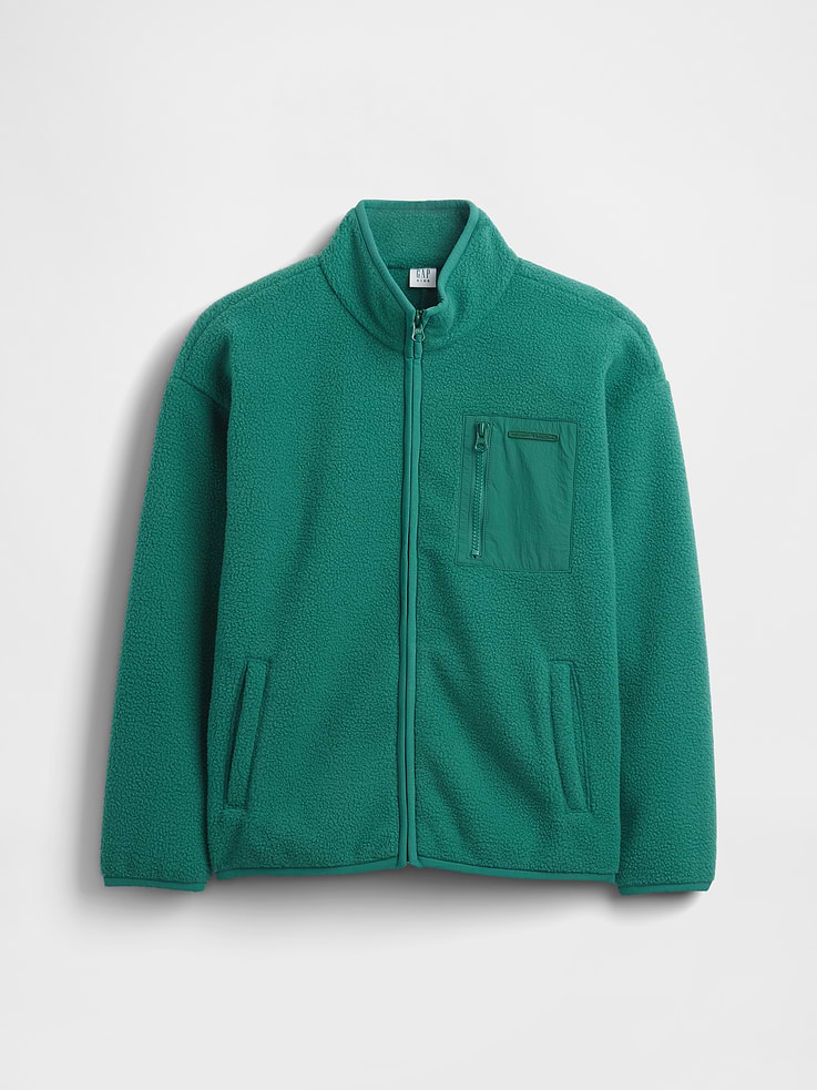 Image 2 of 6, Kids Relaxed Sherpa Jacket