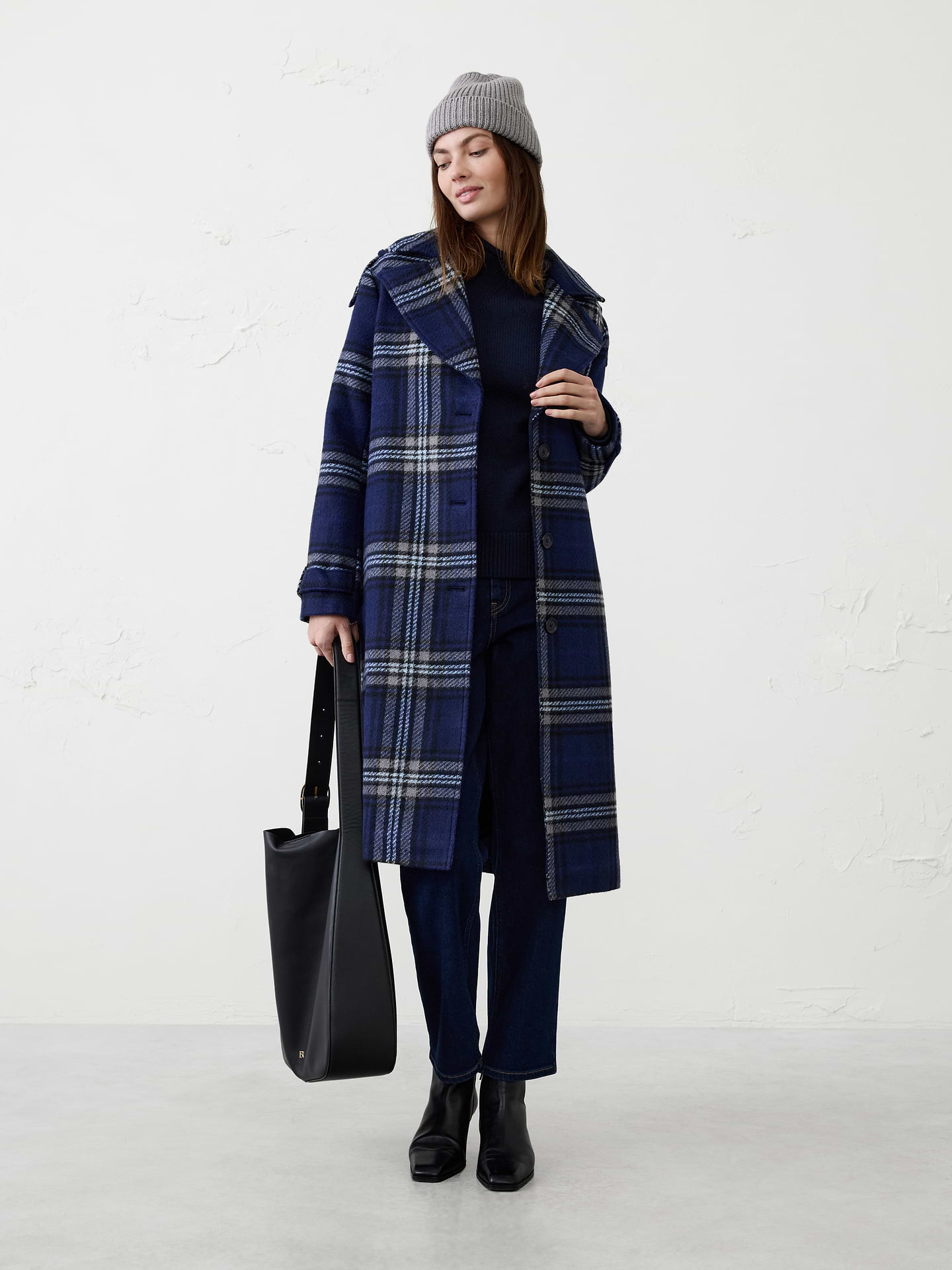 Image number 1 showing, Plaid Coat