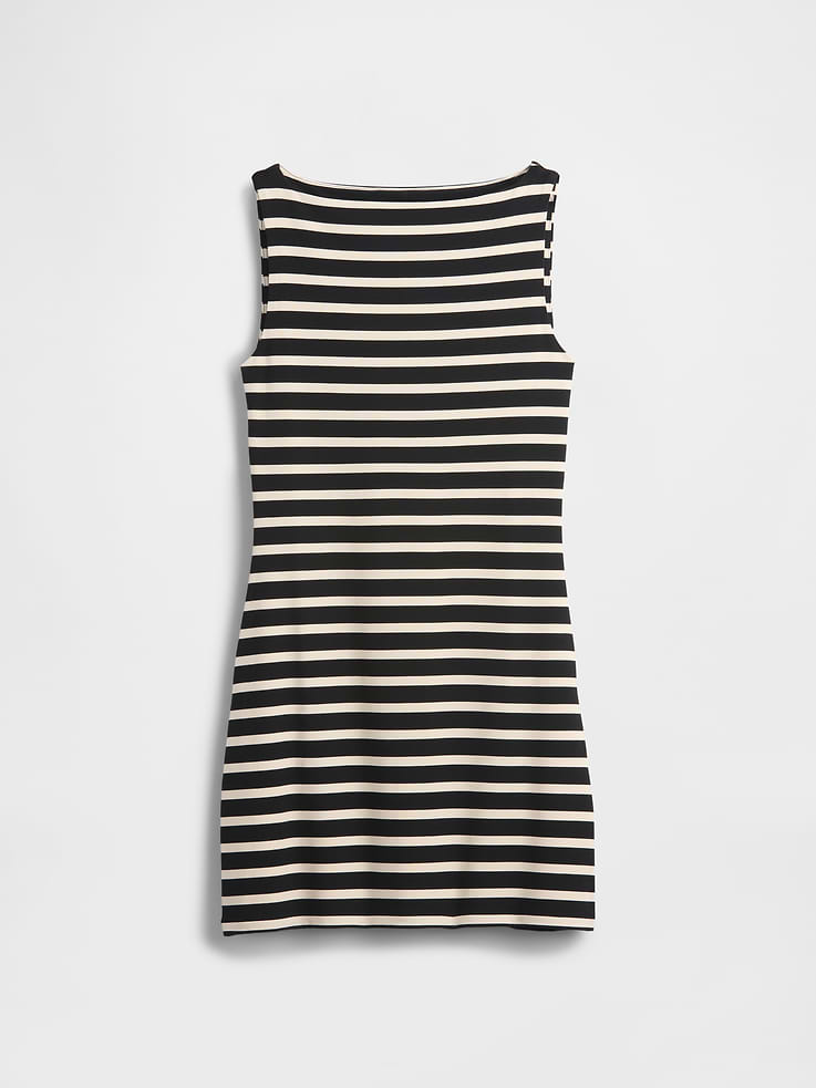 Image number 5 showing, Boatneck Knit Mini Shift Dress