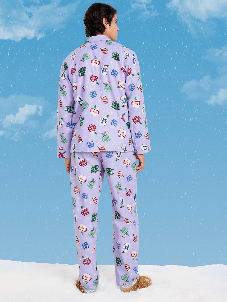 Image number 2 showing, Printed Flannel Pajama Set for Men
