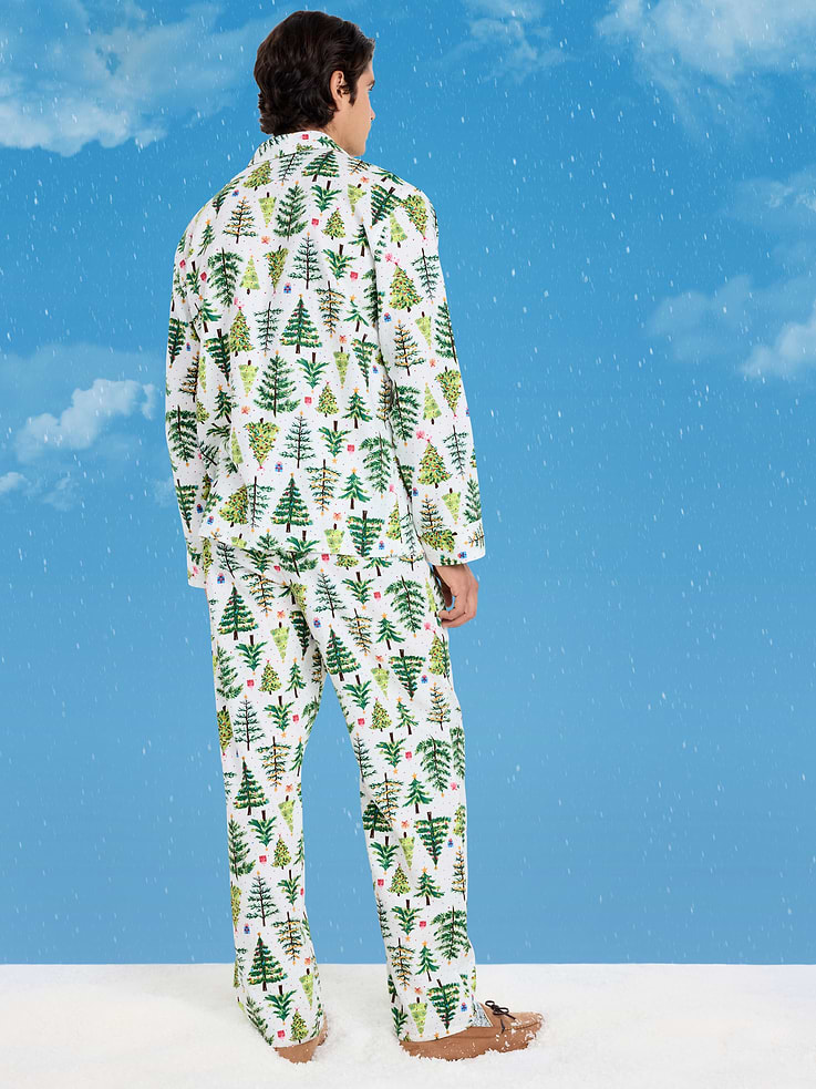 Image number 2 showing, Printed Flannel Pajama Set for Men