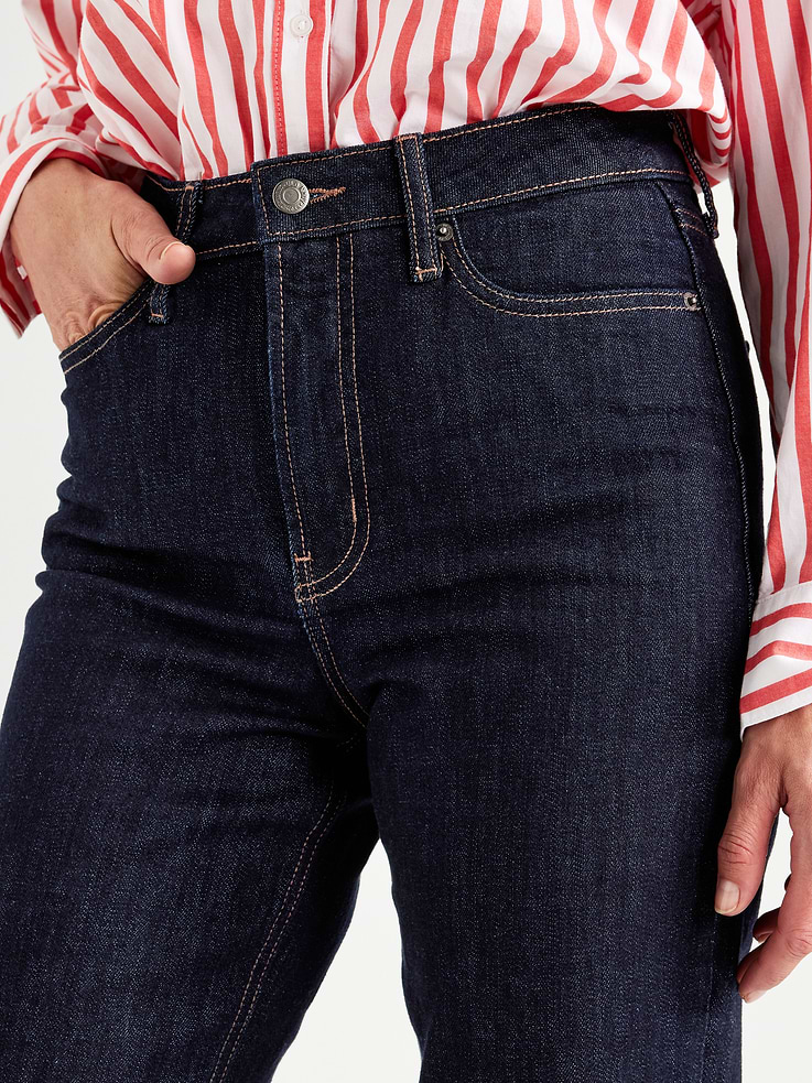 Image number 5 showing, Extra High-Waisted Straight Jeans