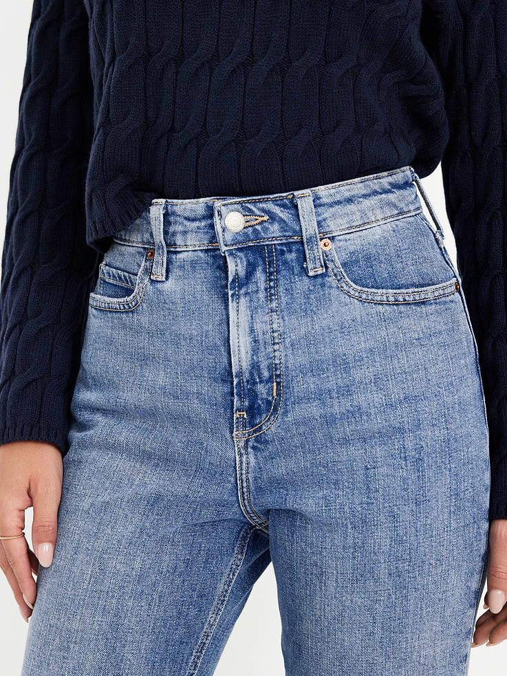 Image number 5 showing, Extra High-Waisted Straight Jeans