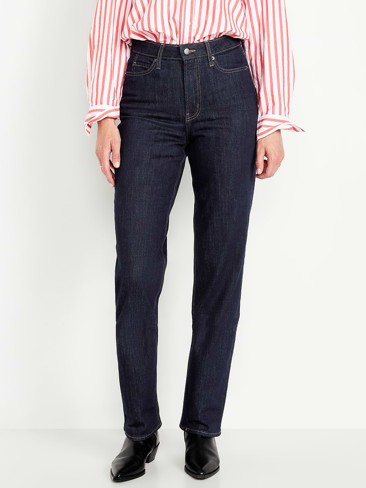 Image number 2 showing, Extra High-Waisted Straight Jeans