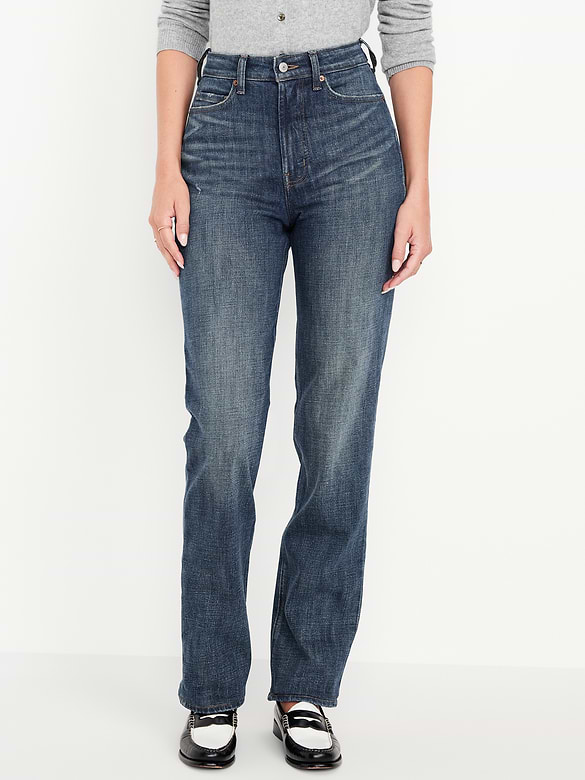 Extra High-Waisted Straight Jeans