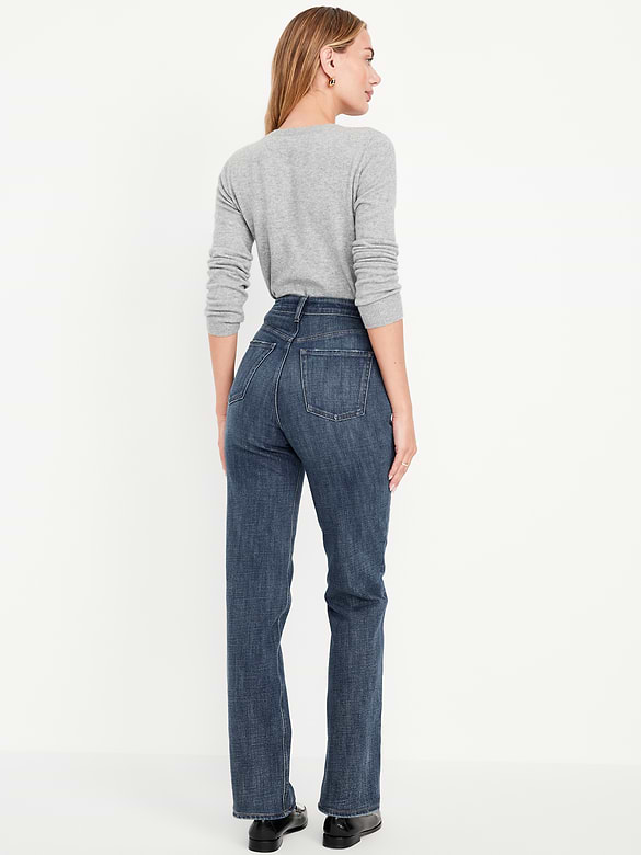 Extra High-Waisted Straight Jeans