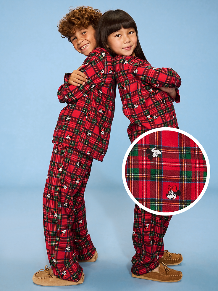 Image number 1 showing, Old Navy x Disney Gender-Neutral Button-Front Graphic Pajama Set for Kids