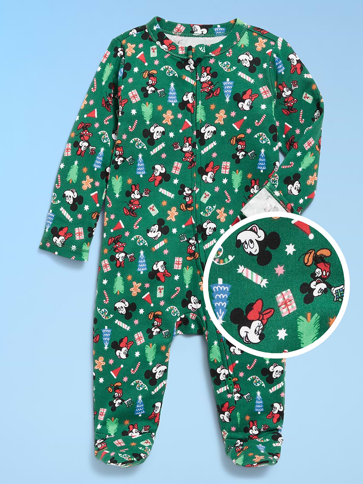 Image number 1 showing, Old Navy x Disney 2-Way-Zip Sleep & Play Footed One-Piece for Baby