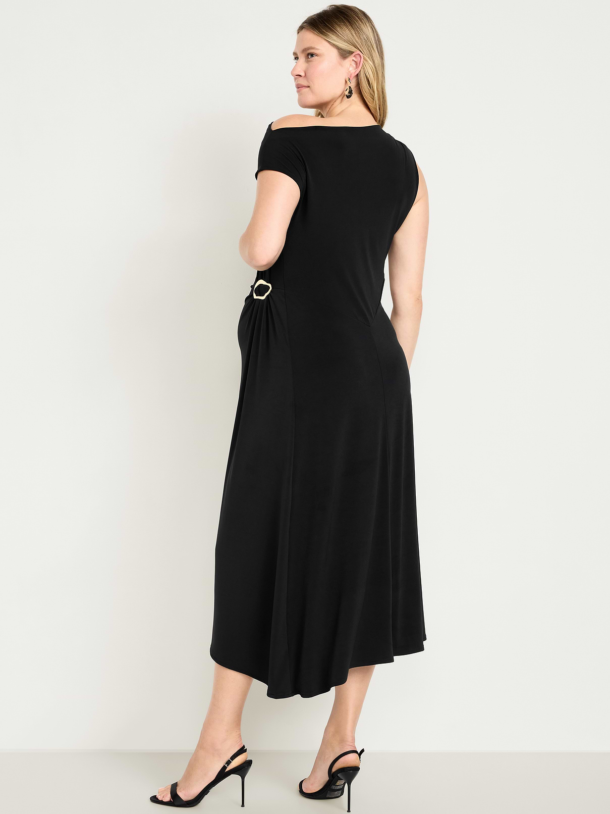 Image number 2 showing, Maternity Asymmetrical Twist Drape Dress