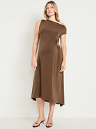 Image number 1 showing, Maternity Asymmetrical Twist Drape Dress