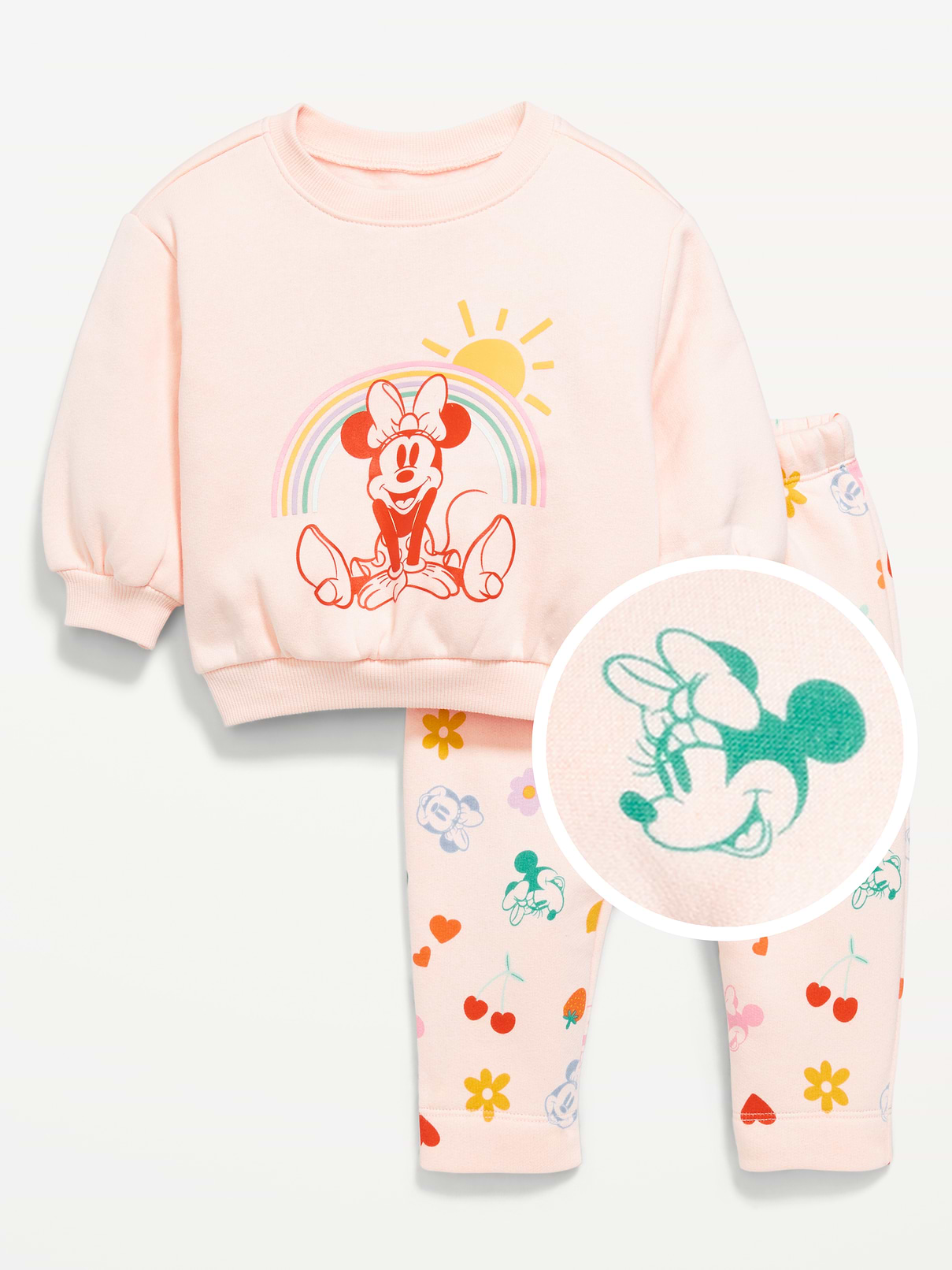 Image number 1 showing, Disney© Crew-Neck Sweatshirt and Sweatpants Set for Baby