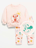 Image number 1 showing, Disney© Crew-Neck Sweatshirt and Sweatpants Set for Baby