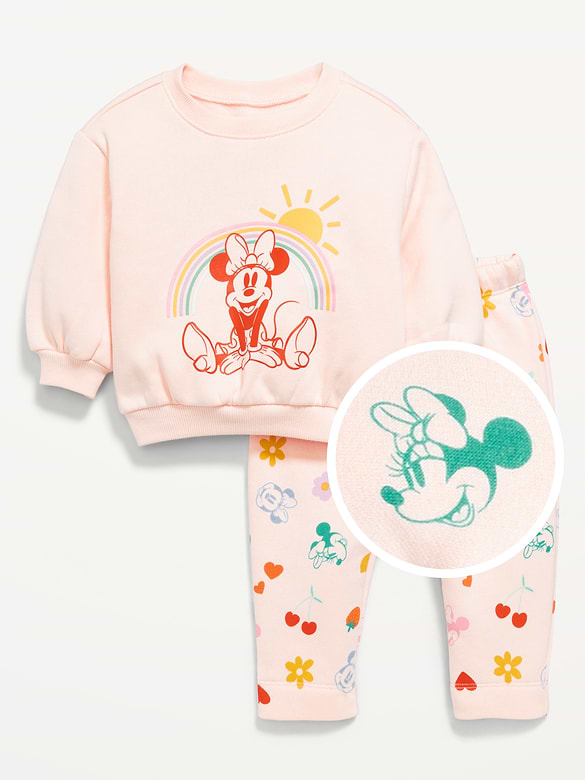 Disney© Crew-Neck Sweatshirt and Sweatpants Set for Baby