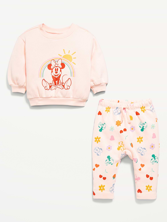 Disney© Crew-Neck Sweatshirt and Sweatpants Set for Baby