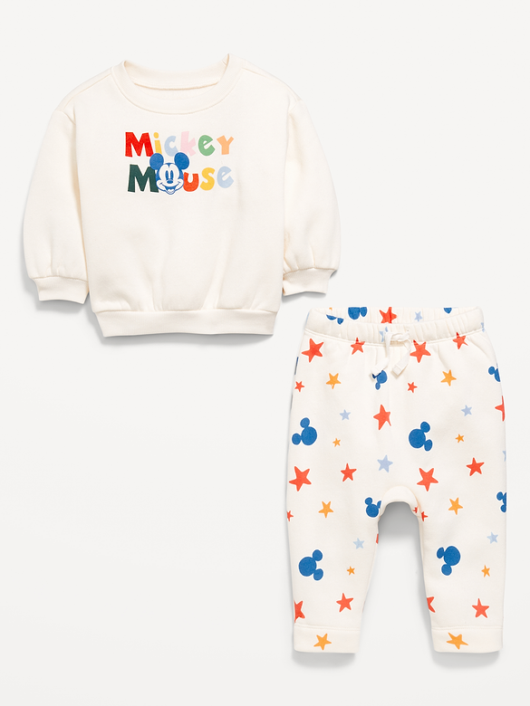 Disney© Crew-Neck Sweatshirt and Sweatpants Set for Baby