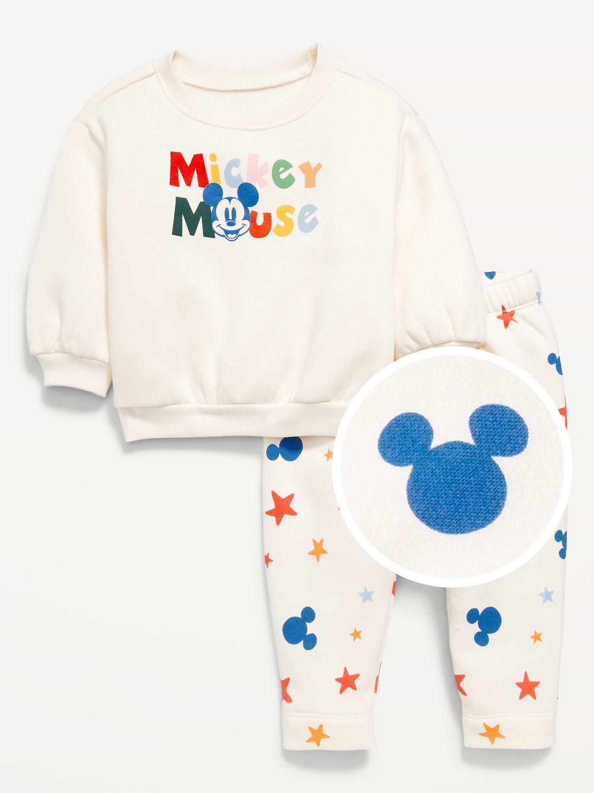 Image number 1 showing, Disney© Crew-Neck Sweatshirt and Sweatpants Set for Baby