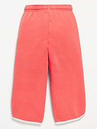 L'image numéro 2 présente Pantalon en coton ouaté à ourlet arrondi fendu, longueur 3/4 pour toute-petite