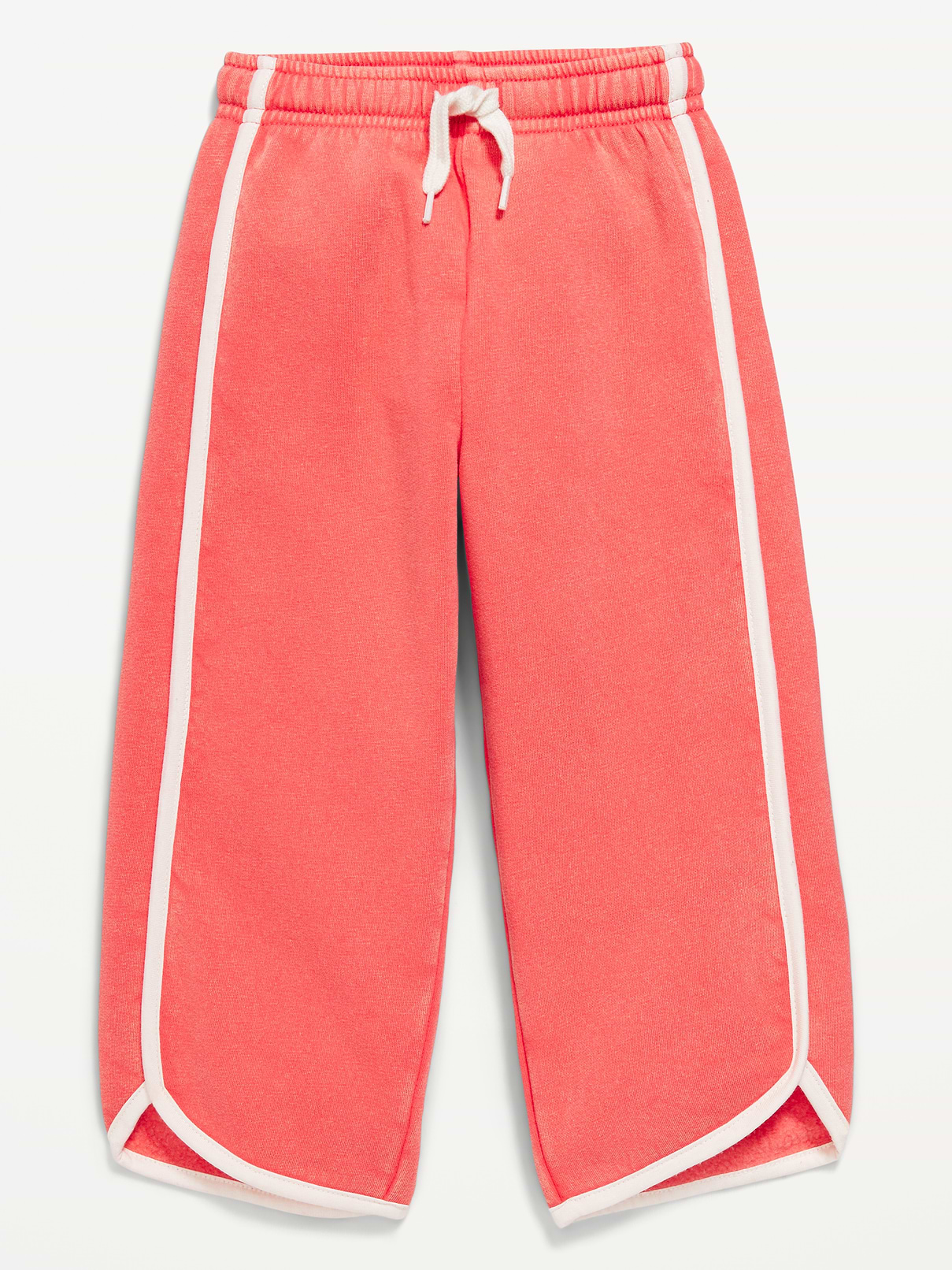 L'image numéro 1 présente Pantalon en coton ouaté à ourlet arrondi fendu, longueur 3/4 pour toute-petite