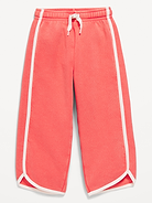 L'image numéro 1 présente Pantalon en coton ouaté à ourlet arrondi fendu, longueur 3/4 pour toute-petite