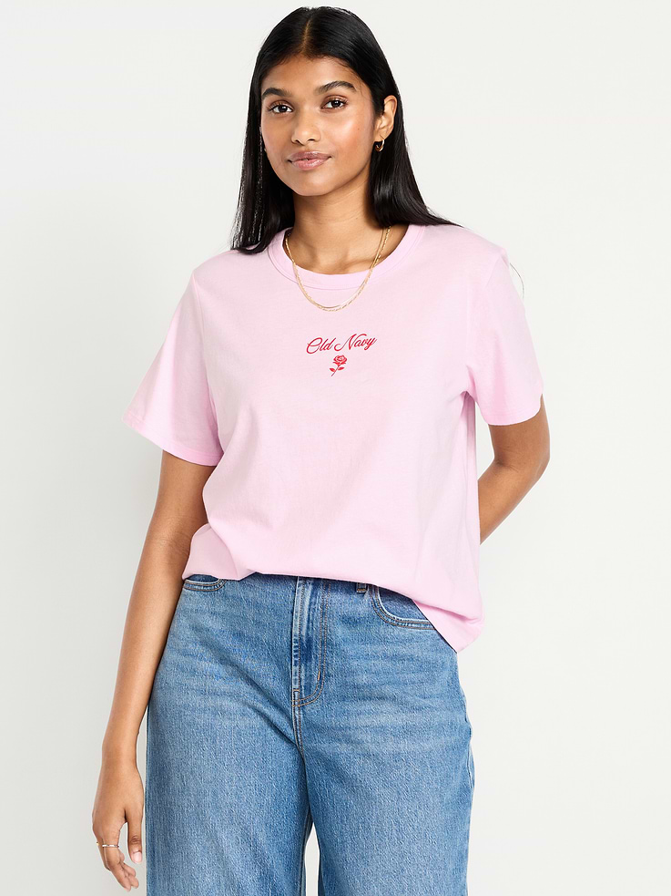 L'image numéro 4 présente T-shirt ras du cou à logo imprimé