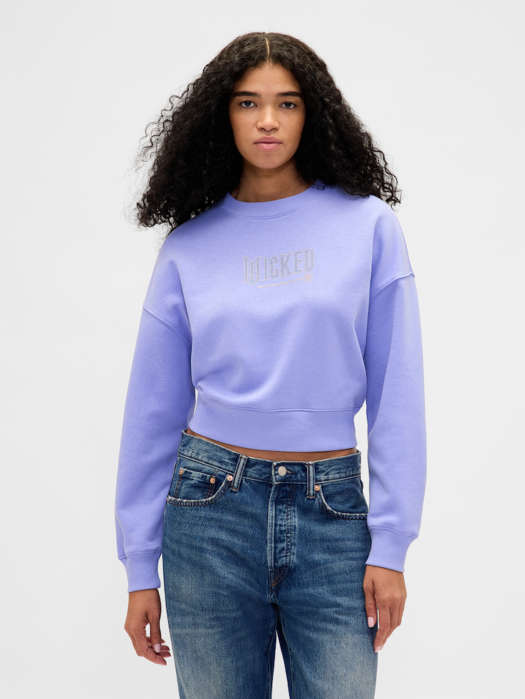 Image number 1 showing, VintageSoft Wicked Crop Wedge Sweatshirt