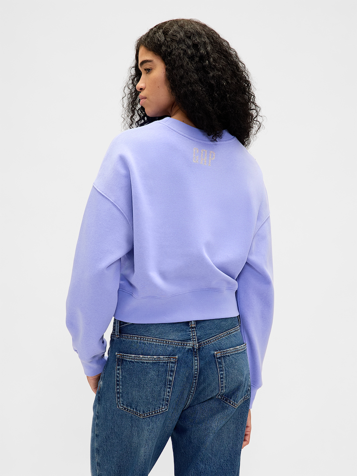 Image number 3 showing, VintageSoft Wicked Crop Wedge Sweatshirt