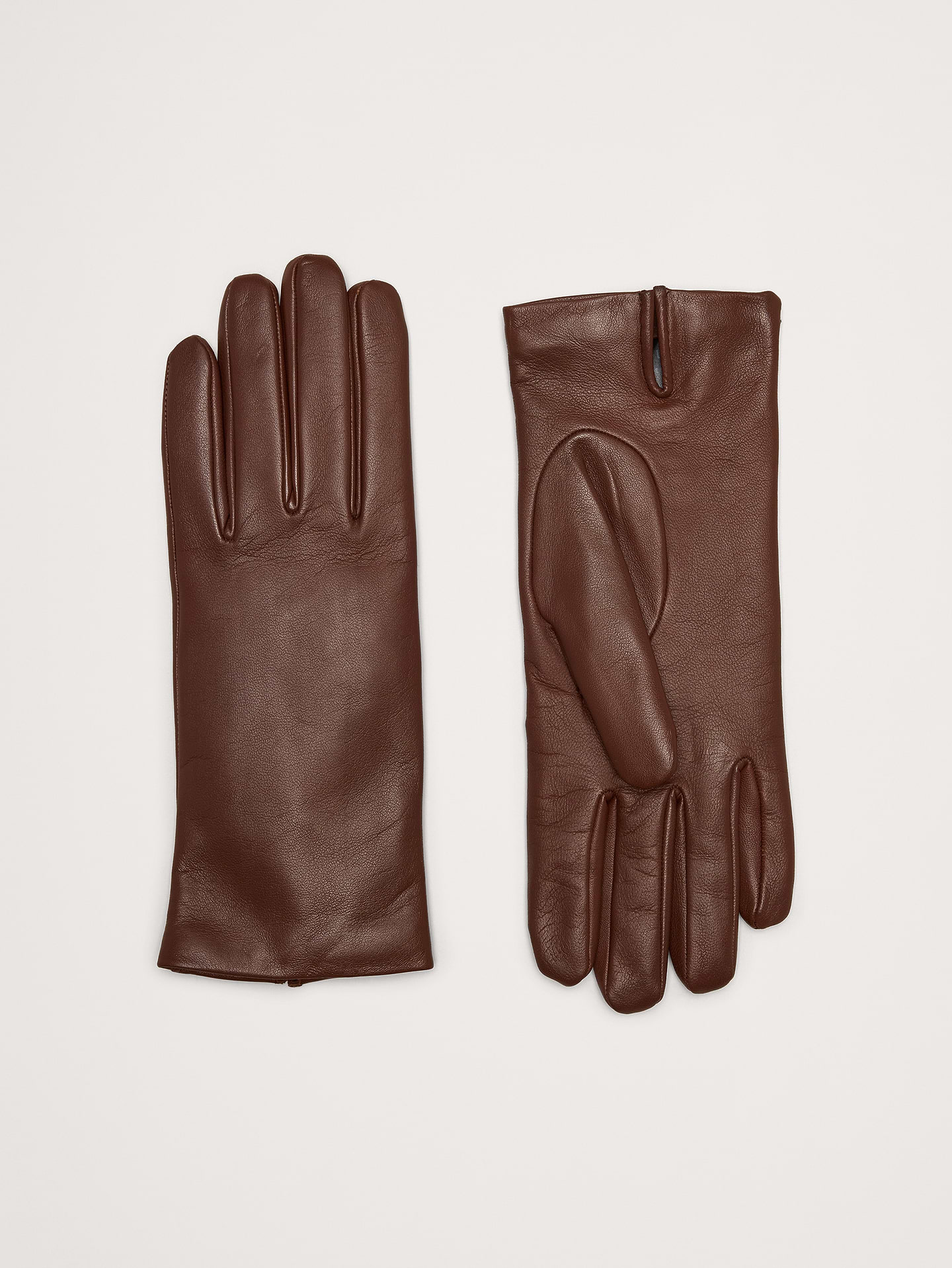 Image number 1 showing, Italian Leather Cashmere-Lined Gloves