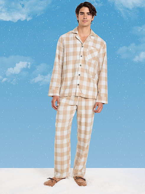 Plaid Flannel Pajama Set for Men - Old Navy