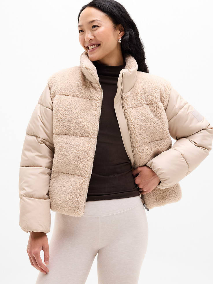 Image 1 of 6, FOR: Bundling up on your workday commute or weekend travels, from meetings to meetups, FEEL: High-pile comfort meets insulated warmth, FAVE: Secure zip pockets to store your essentials, High collar for extra warmth, Product #782456