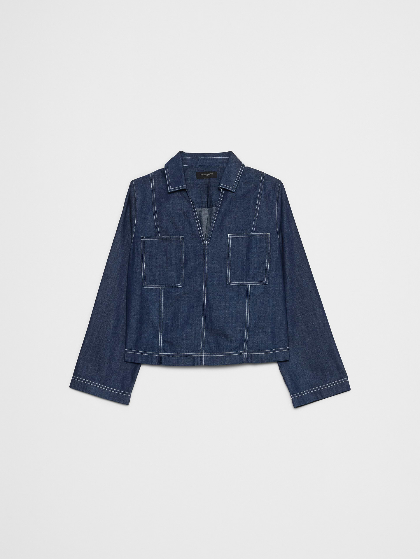 Image number 4 showing, Chambray Popover Top