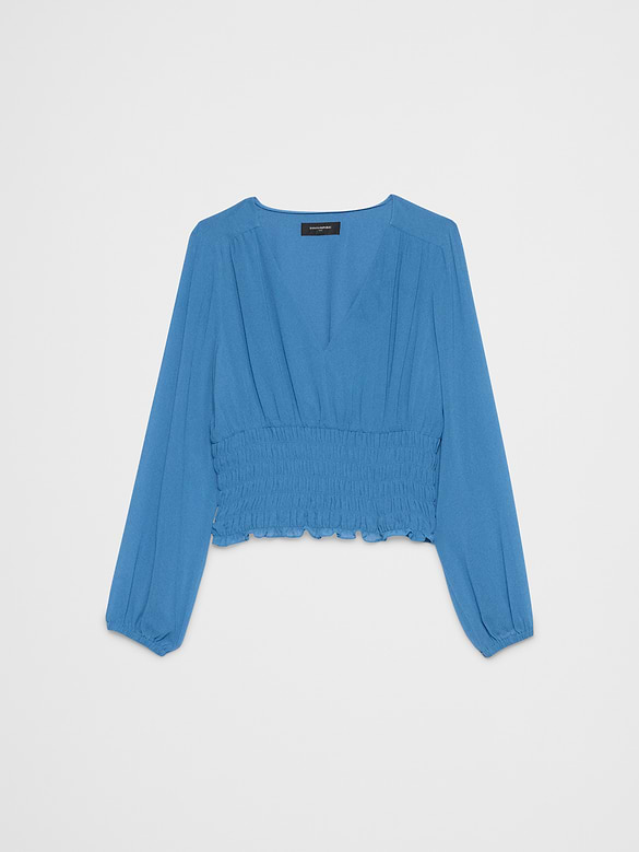 Ruched V-Neck Top