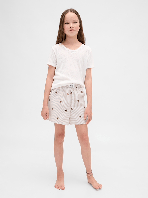 Kids Recycled Flannel PJ Boxer Shorts