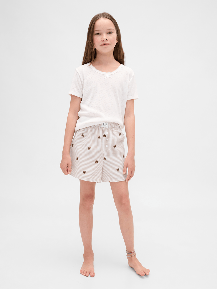 Image number 1 showing, Kids Recycled Flannel PJ Boxer Shorts
