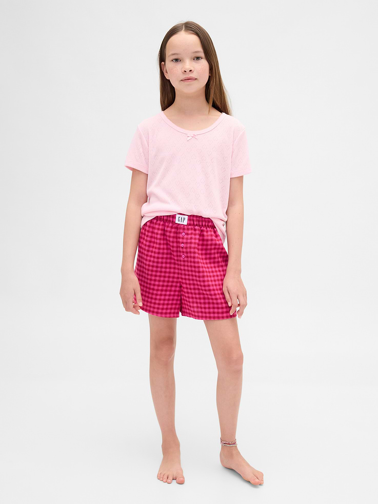 Image number 1 showing, Kids Recycled Flannel PJ Boxer Shorts