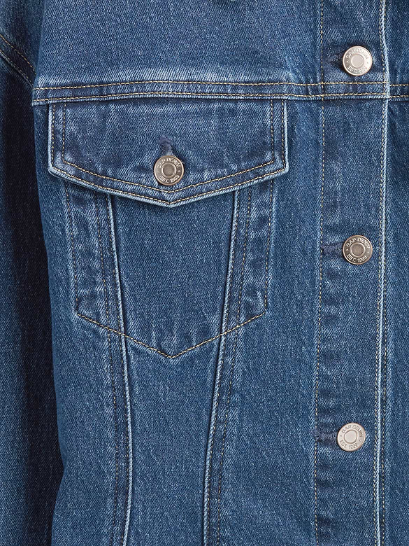 Contoured Longline Denim Jacket