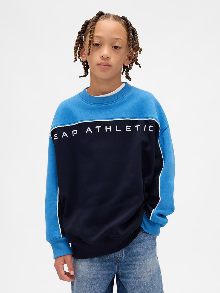 Image number 1 showing, Kids VintageSoft Colorblock Logo Sweatshirt