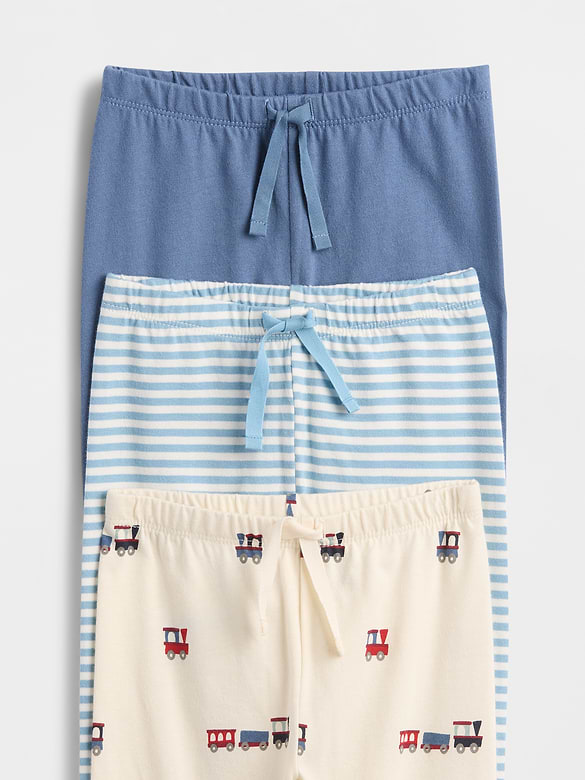 Baby First Favorites Organic Cotton Pull-On Pants (3-Pack)