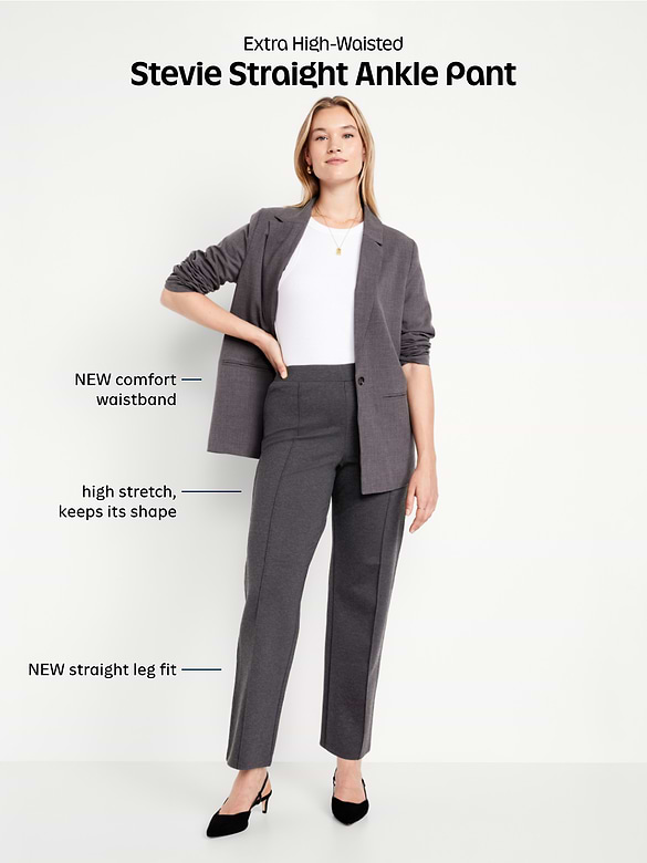Extra High-Waisted Stevie Straight Pants