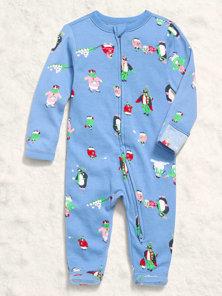 Image number 1 showing, 2-Way-Zip Sleep & Play Footed One-Piece for Baby