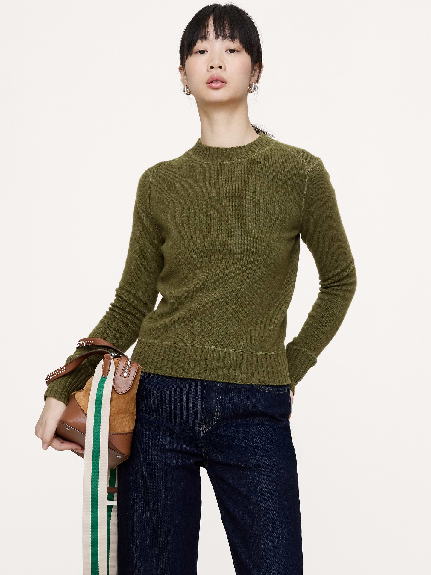 Image number 1 showing, The Fireside Sweater in Merino-Cotton