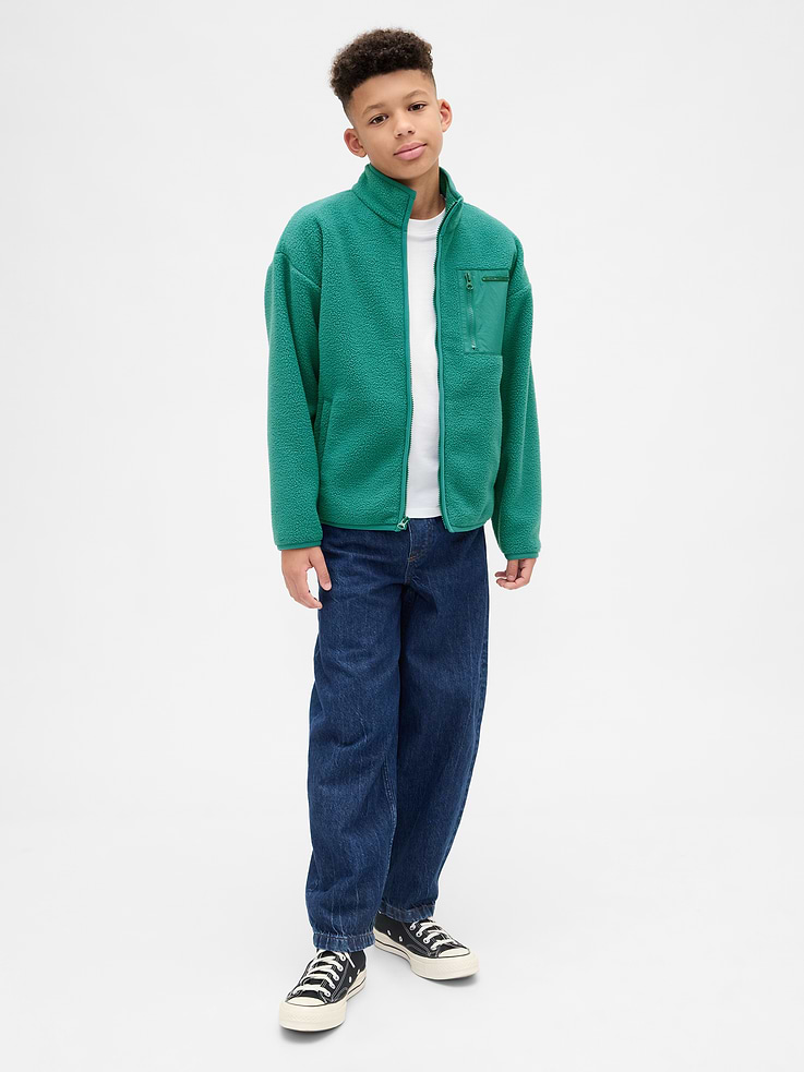 Image 4 of 6, Kids Relaxed Sherpa Jacket