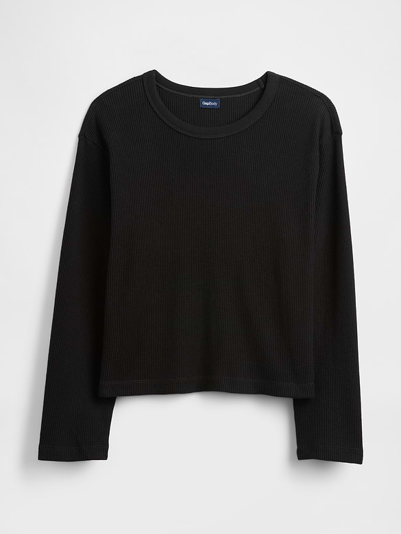 Relaxed Waffle-Knit PJ T-Shirt