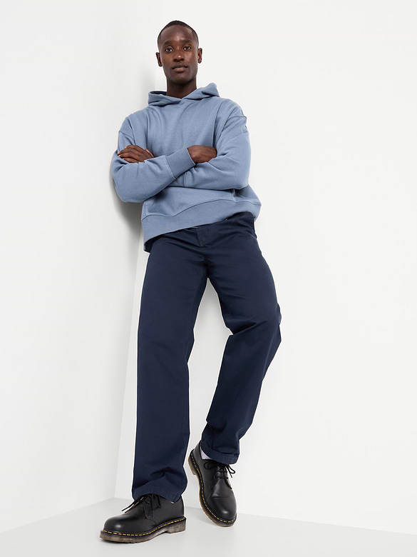 Pantalon ample années 1990 en tissu épais à Extensibilité intégrée