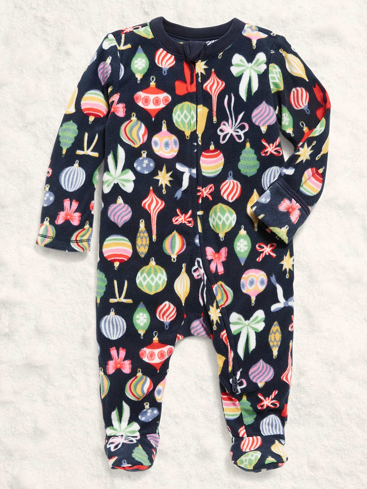 Image number 1 showing, Microfleece 2-Way-Zip Sleep & Play Footed One-Piece for Baby