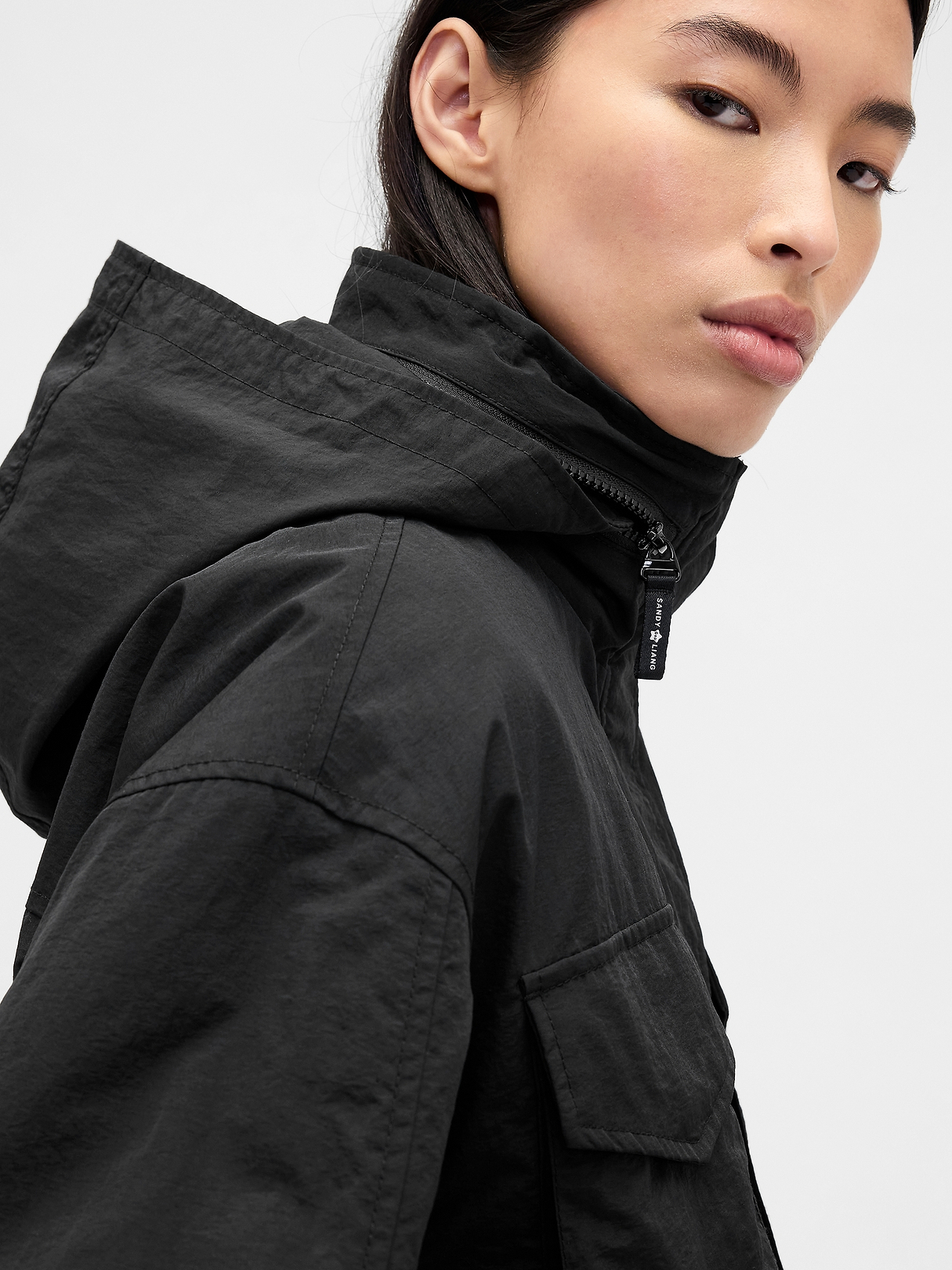 Gap × Sandy Liang Lace-Trim Cinched Jacket | Gap
