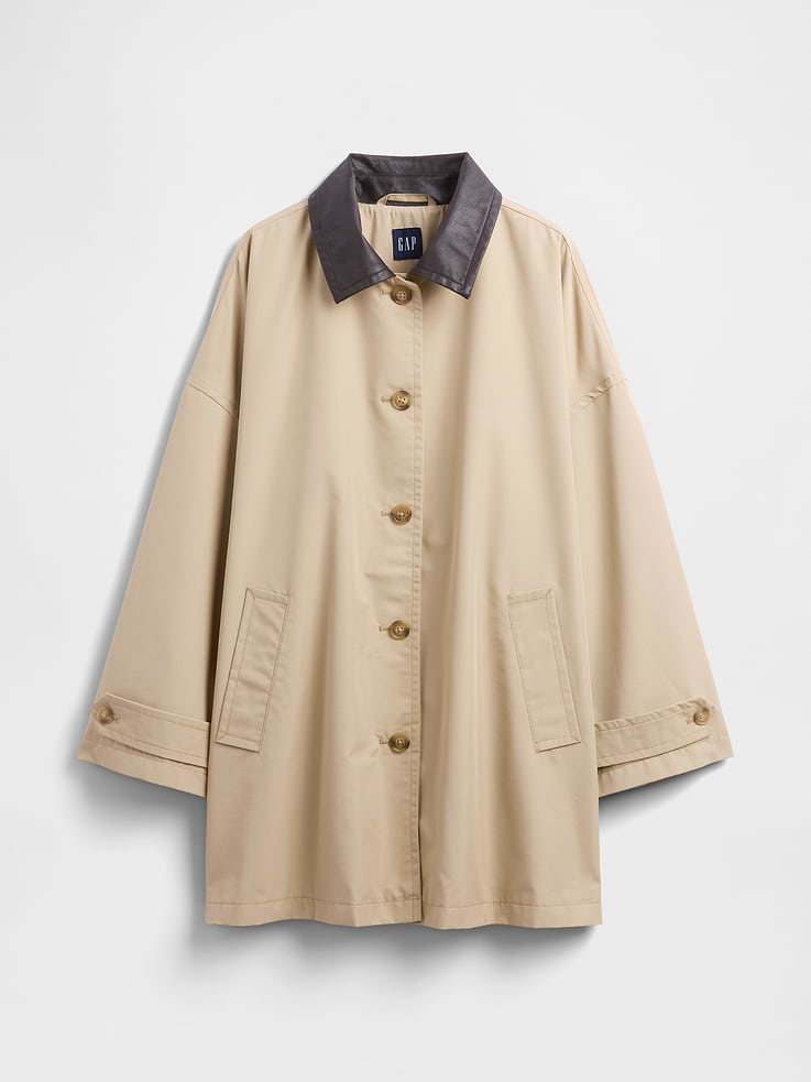Image number 5 showing, Twill Oversized Trench Coat