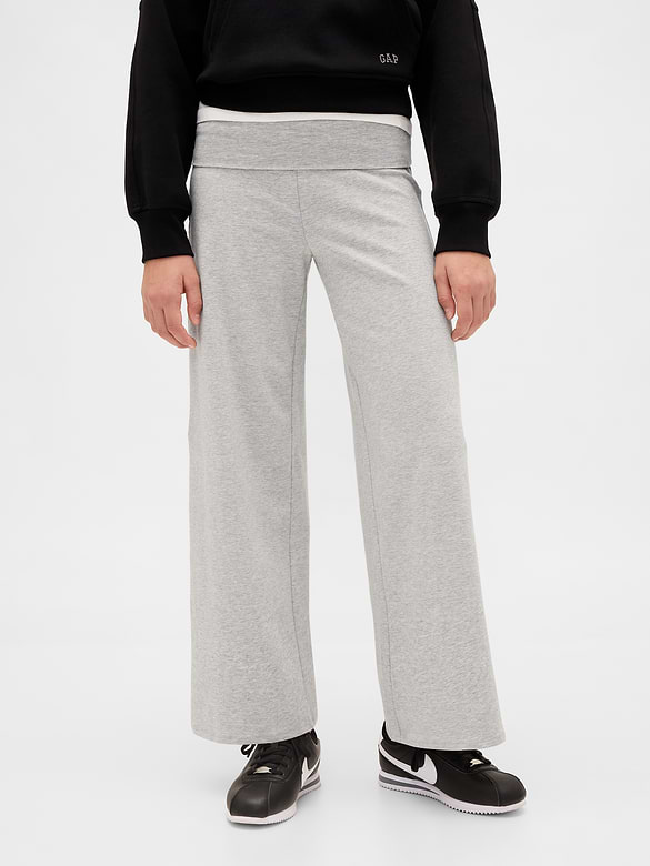 Kids Wide-Leg Foldover Leggings