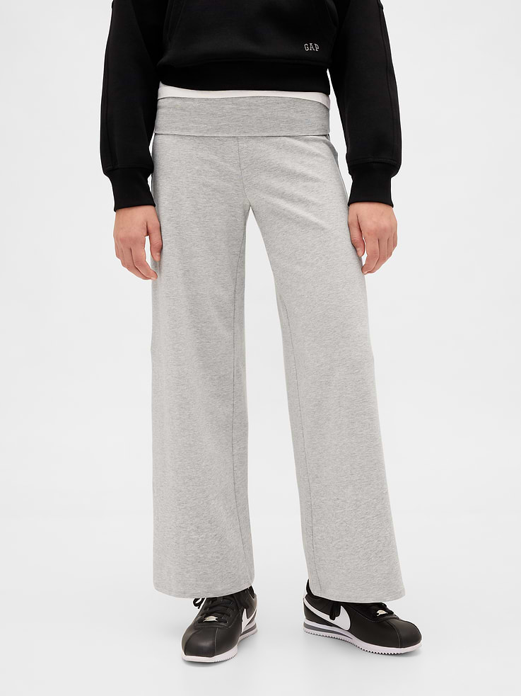 Image number 3 showing, Kids Wide-Leg Foldover Leggings