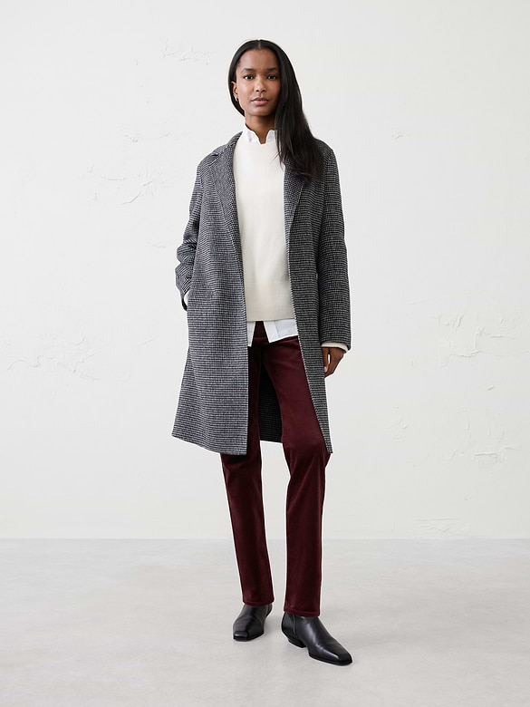 Slim High-Rise Velvet Pants